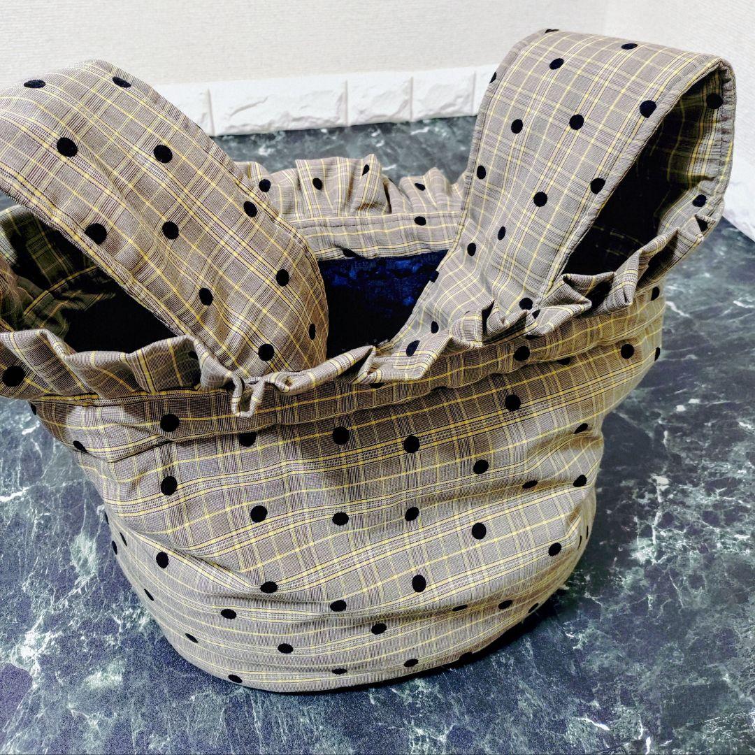 グレンチェックドットスリングM＋お揃いカフェマットの2点セット ボンボンコピーヌ