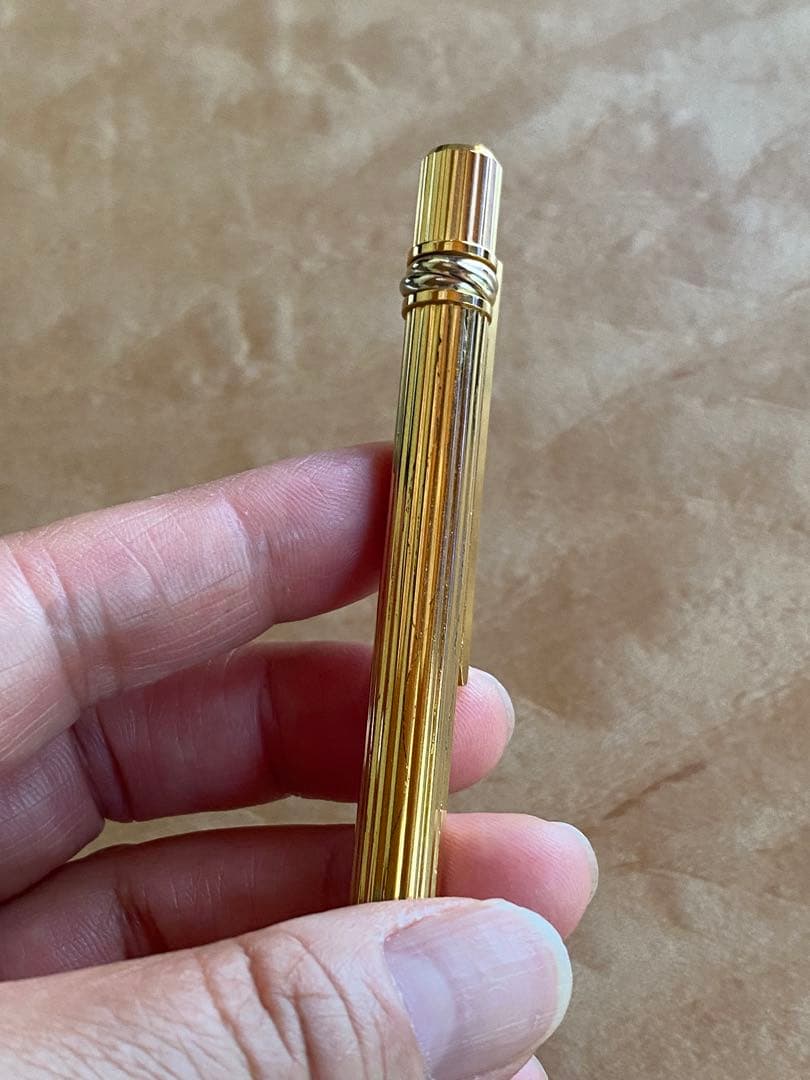 Cartier カルティエ トリニティ ツイスト式ボールペン インク黒ゴールド