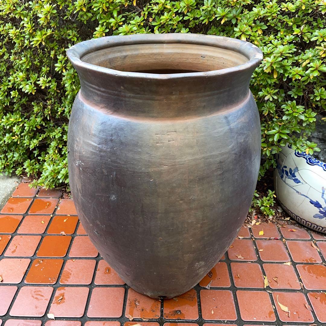 ⑤大甕　おおがめ　甕　カメ　十一が２つで22？、水甕　ガーデニング　金魚　メダカ