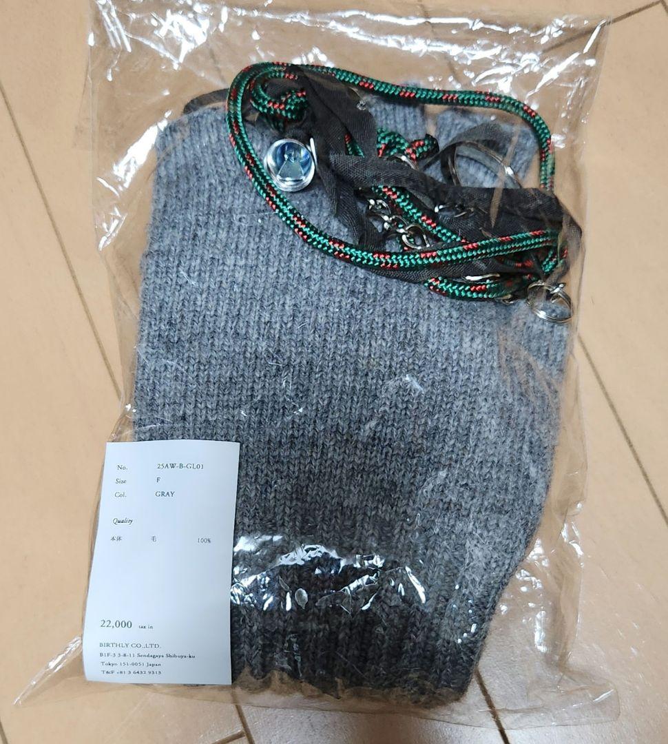 小物 25AW BED J.W FORD FiveFingersGlove Gray