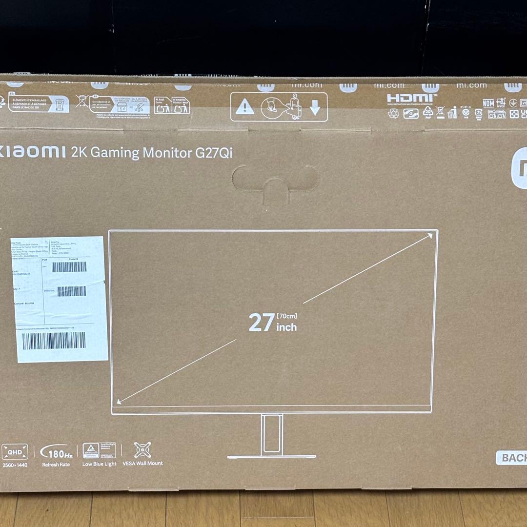 【ほぼ未使用】Xiaomi ゲーミングモニター G27Qi