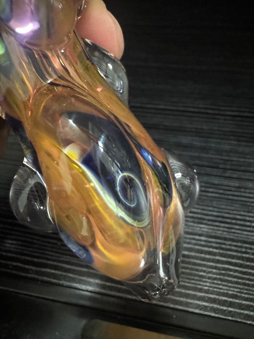 工芸品 Golden black lumpy garapai