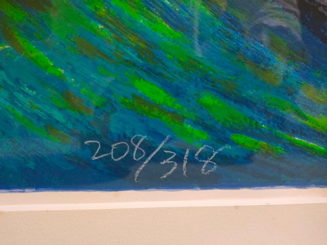 【真作】Michael Leu　マイケル・ルー　リトグラフ　直筆サイン　猫