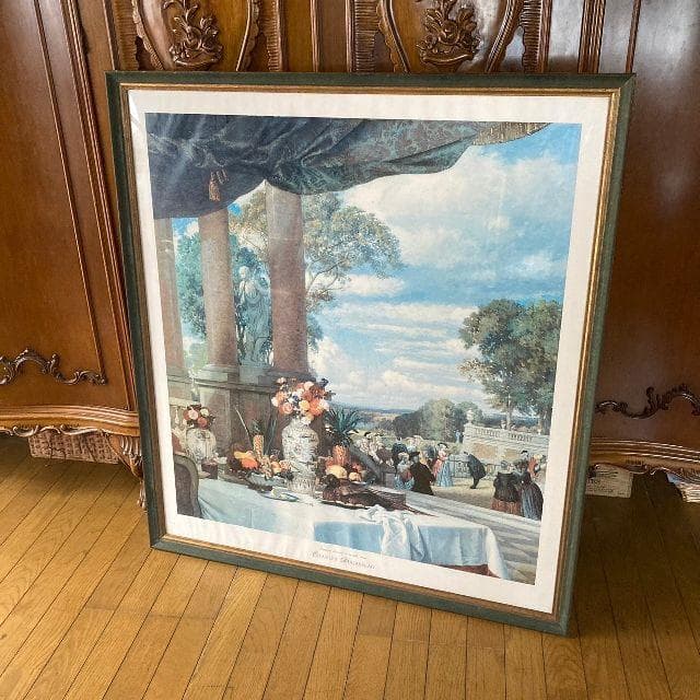 ヴィンテージ　フランス　シャルル・デュガソー　大判 額装 アート ポスター