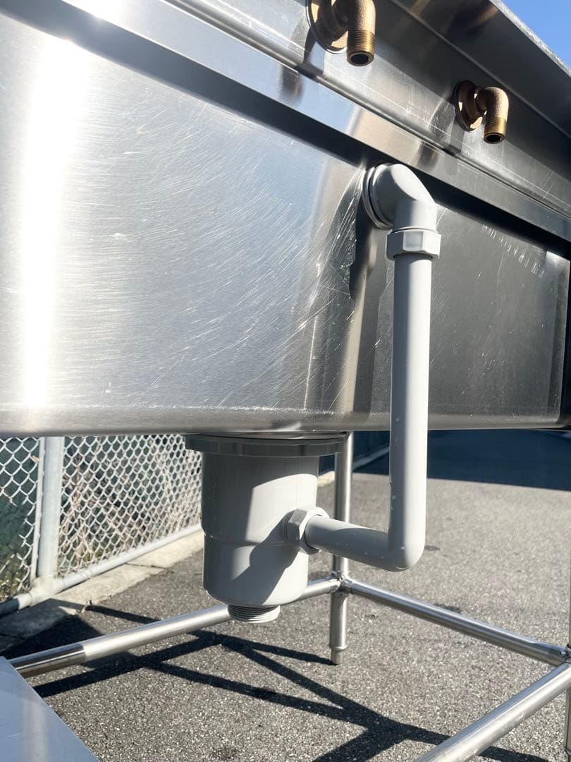 ステンレス1槽ダスト付きシンク 流し台　業務用　1200×600×800