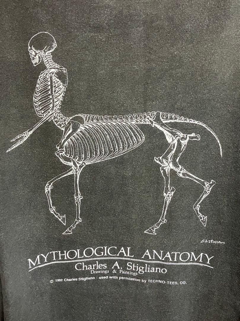 90s Mythological Anatomy Tシャツ フェード