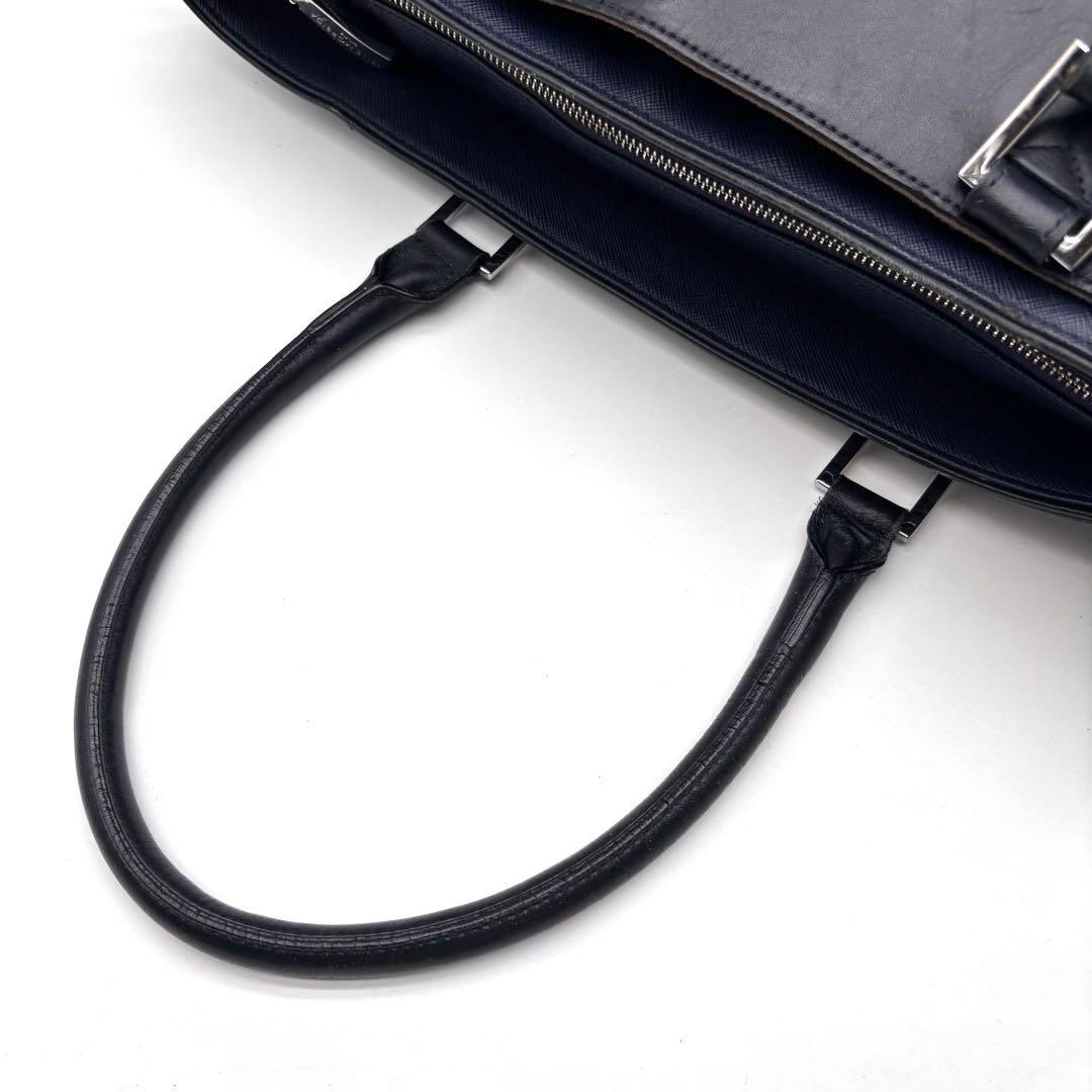 ペッレモルビダ　ビジネスバッグ　トートバッグ　キャピターノ　リモンタ　ネイビー