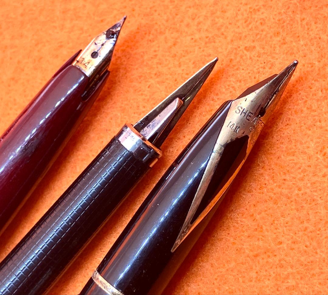 クラシック万年筆６本セットまとめ　金ペン現状で