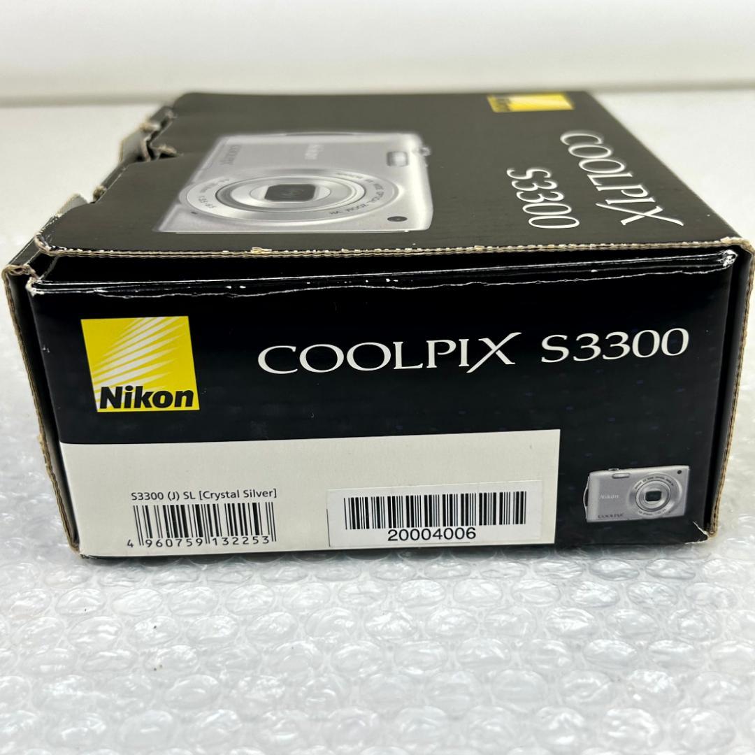【ジャンク扱い】Nikon COOLPIX S3300 デジカメ　元箱・取説付