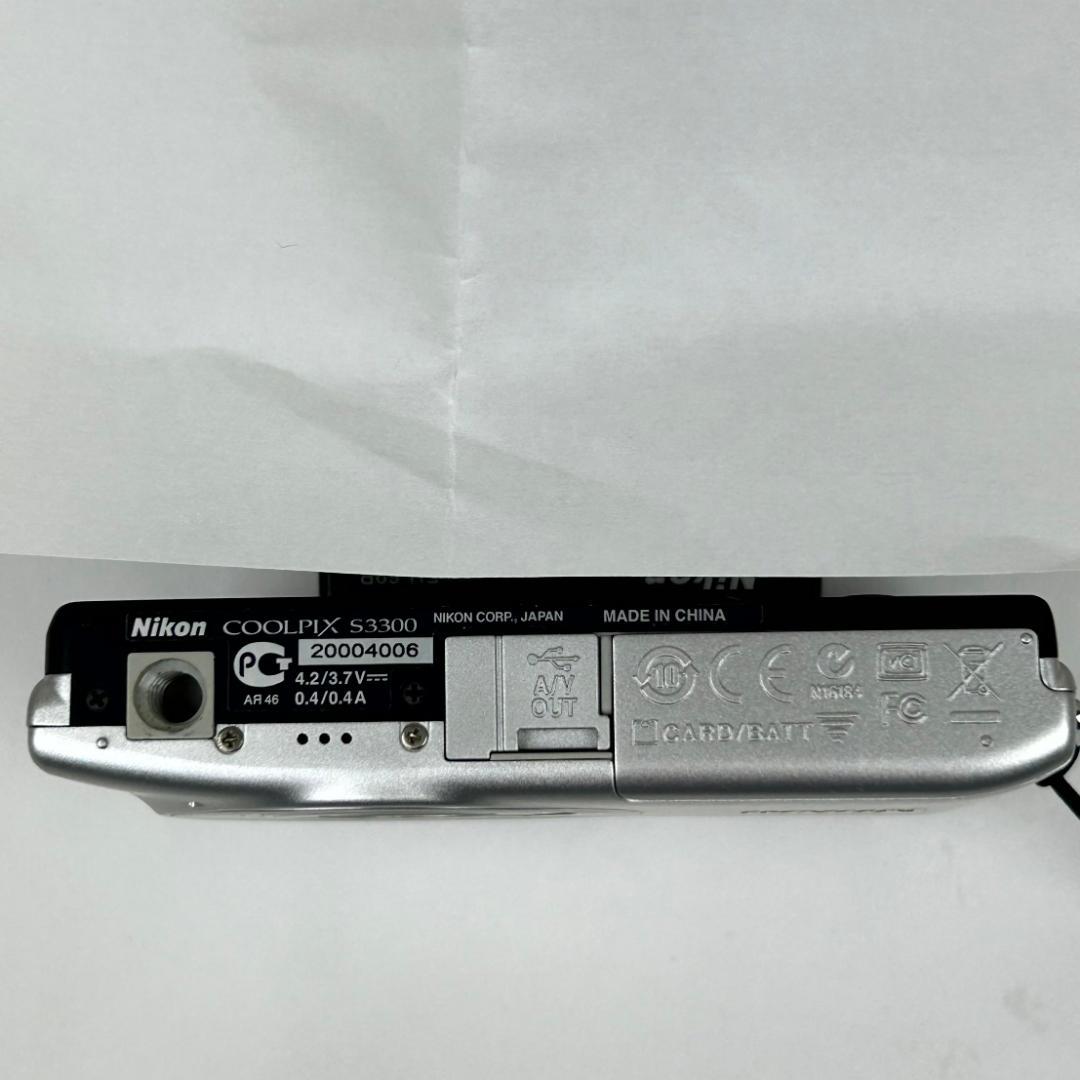 【ジャンク扱い】Nikon COOLPIX S3300 デジカメ　元箱・取説付