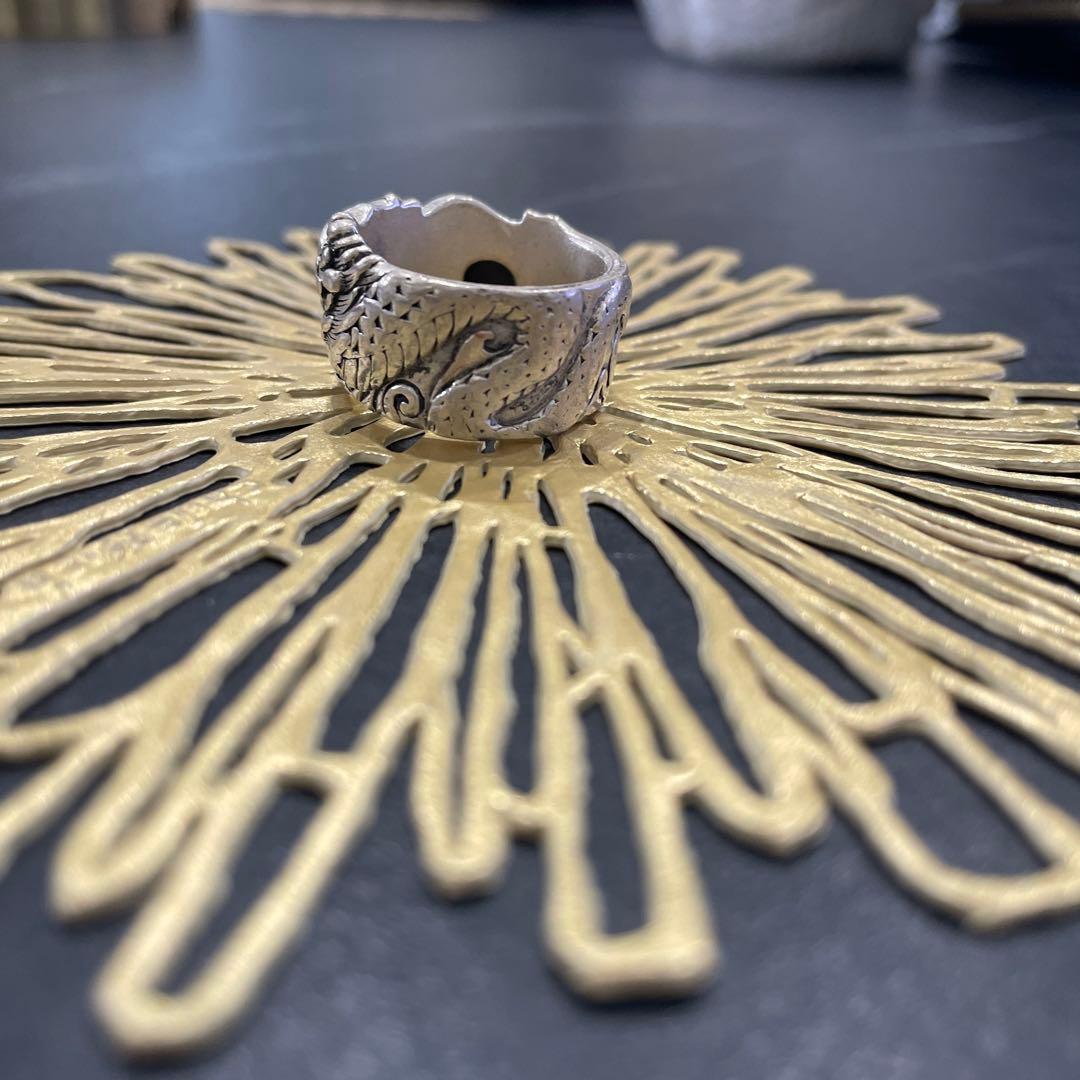 k-smithシルバーリング ブラックストーン