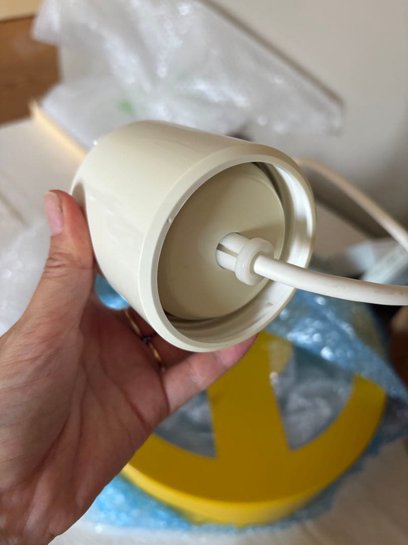 オリカ　olika イエロー　3灯　照明　ペンダントライト　引っ掛けシーリング