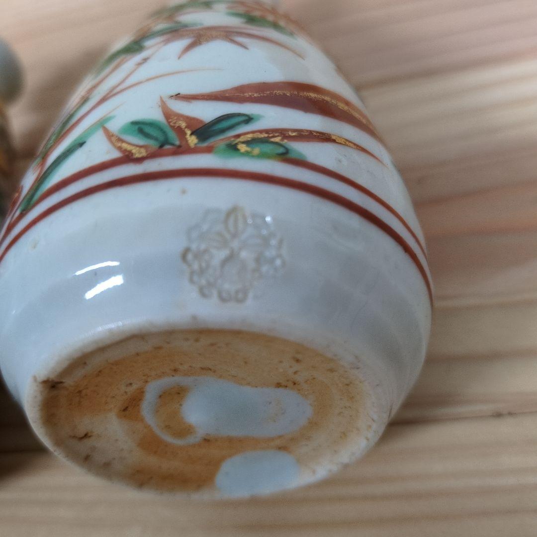 永楽善五郎　赤絵金彩徳利　１対