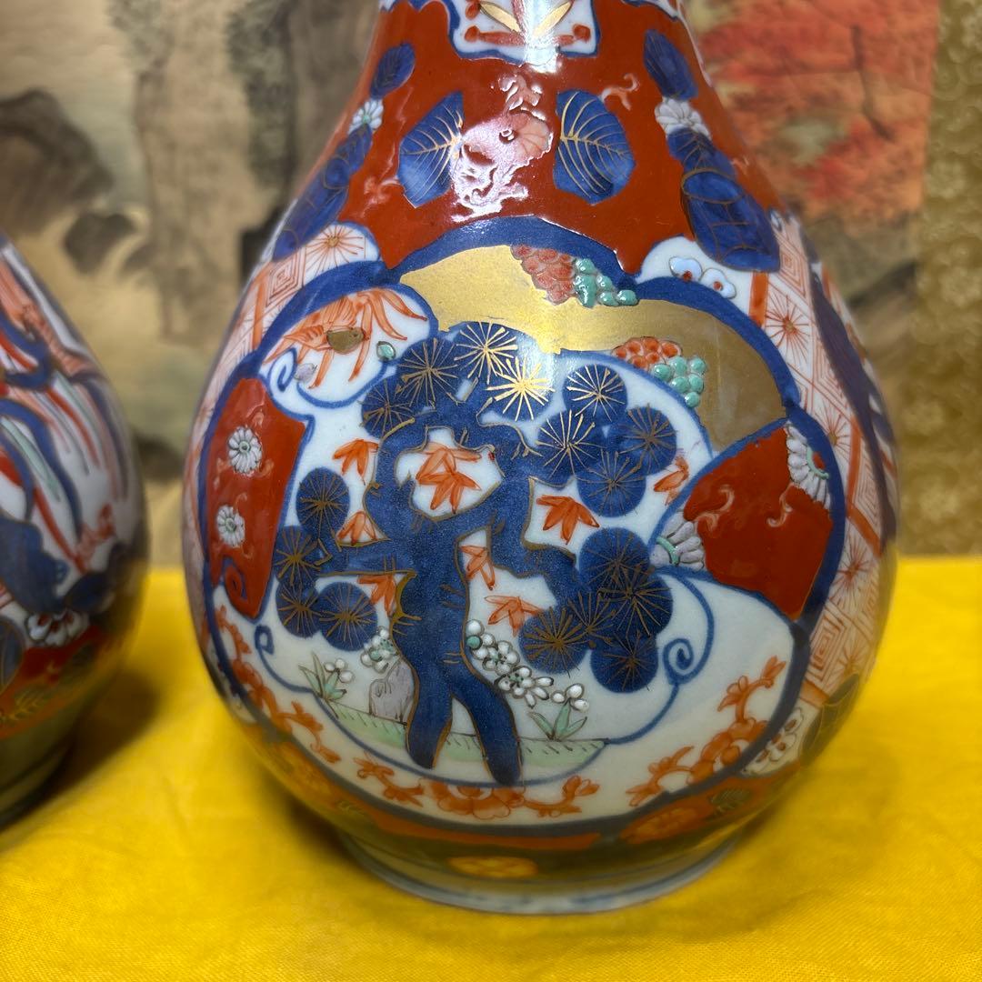 古伊萬里花瓶　2点セット