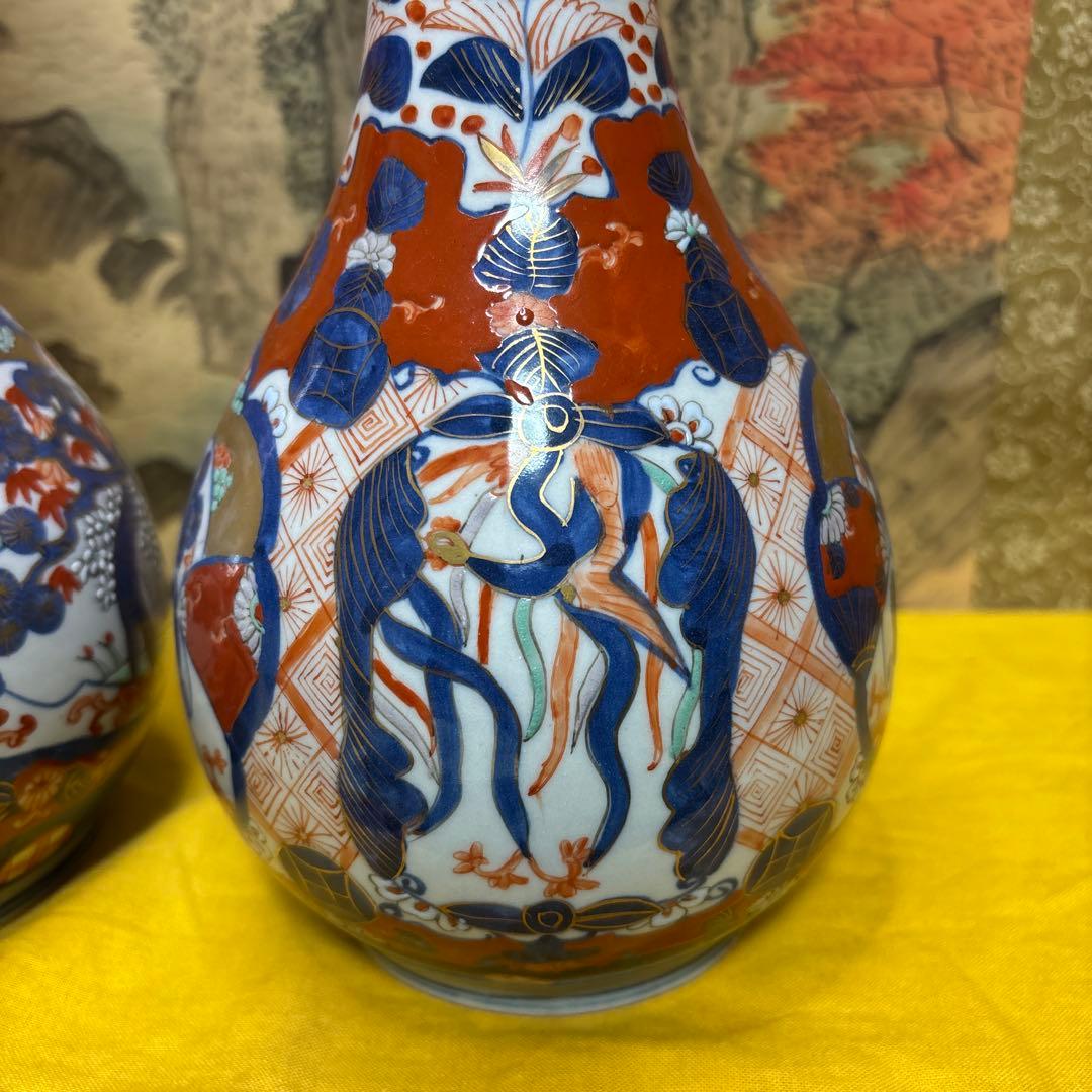 古伊萬里花瓶　2点セット