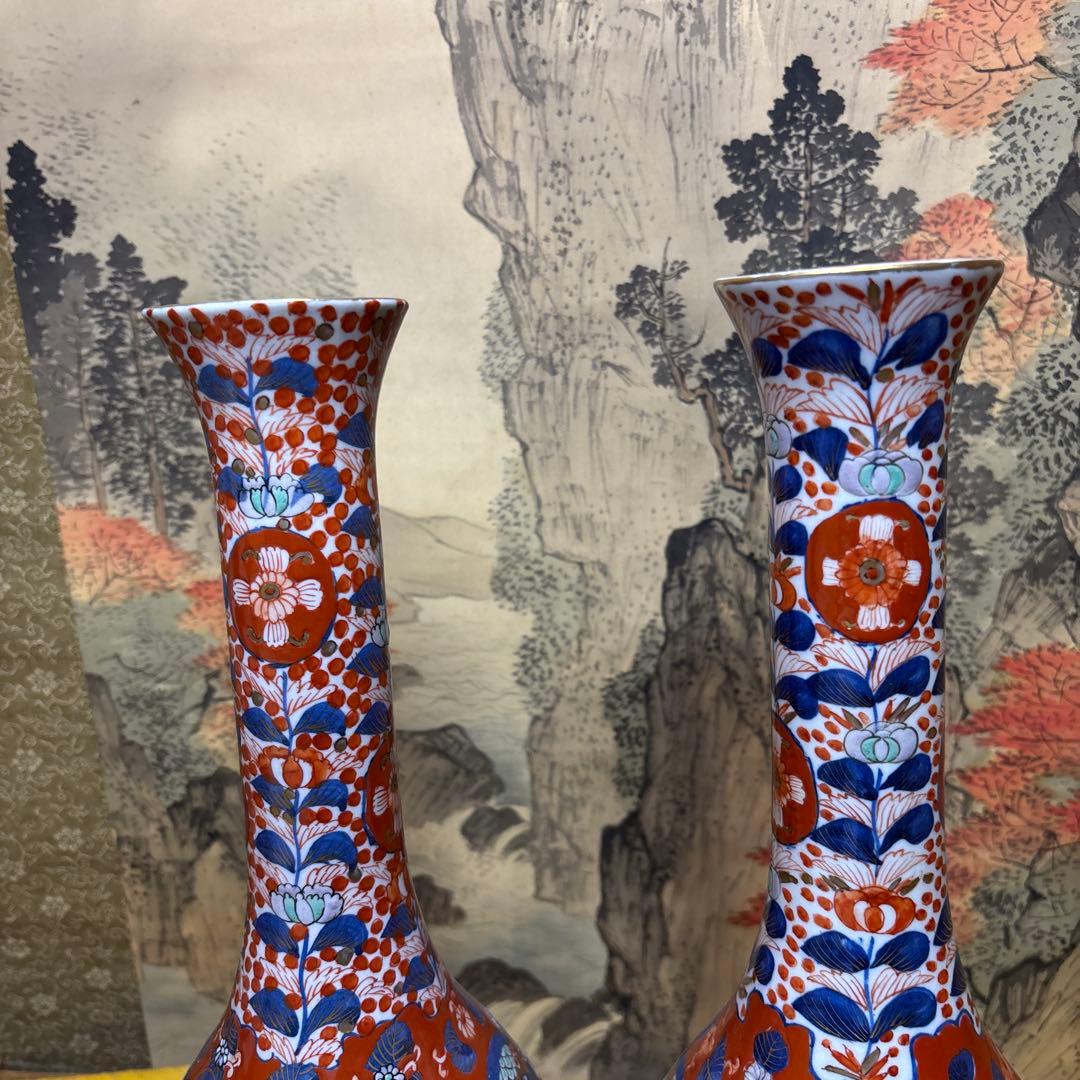 古伊萬里花瓶　2点セット
