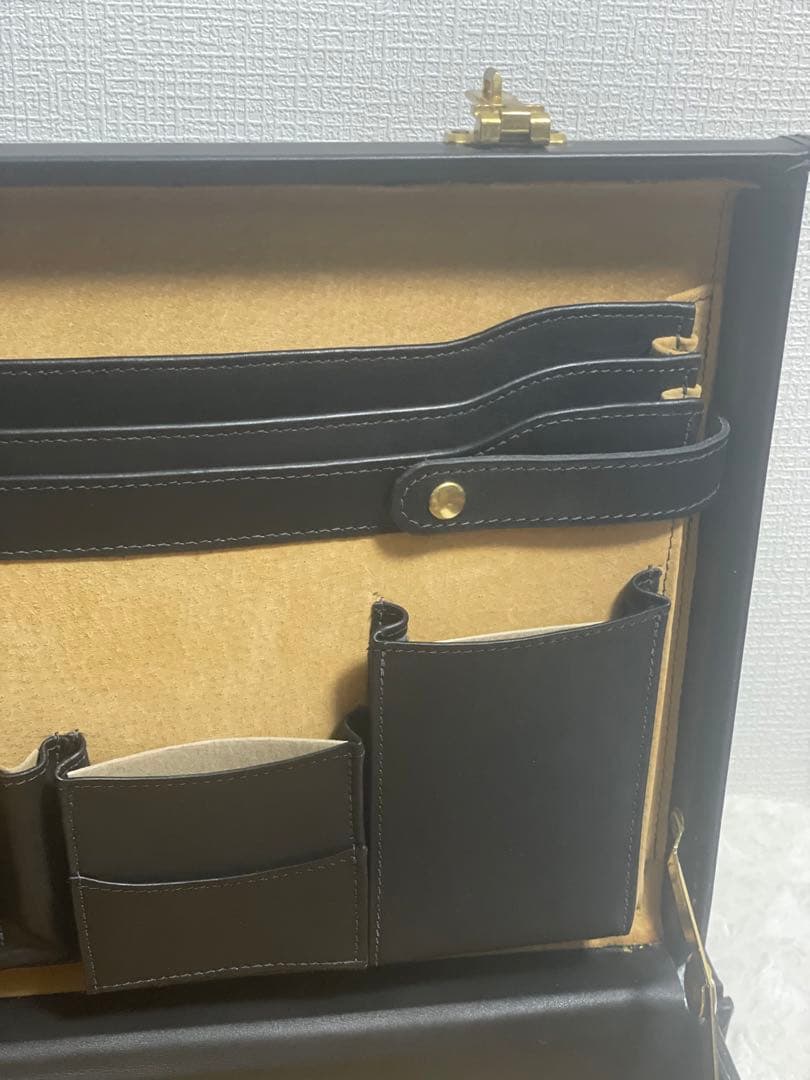 【激レア】COACH コーチ 黒 レザー アタッシュケース ダイヤルロック 鍵付