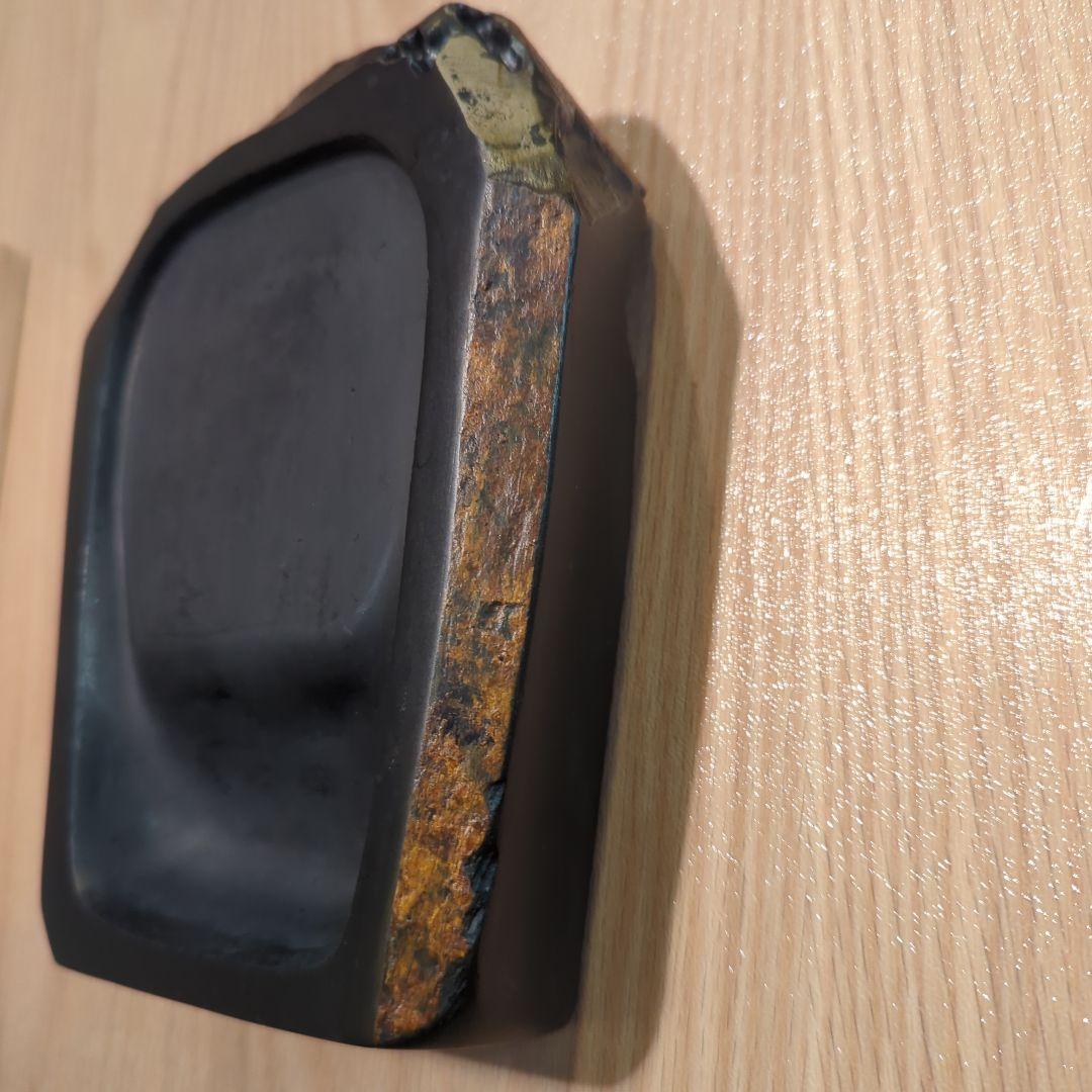 屋久島　天然硯（銹水石）秀命