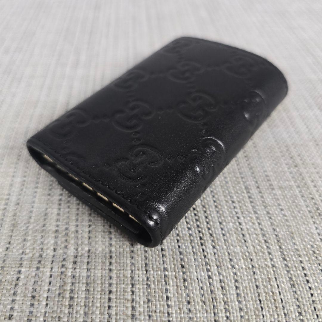 極美品　GUCCI　グッチ　6連　キーケース　グッチシマ　シマライン　レザー