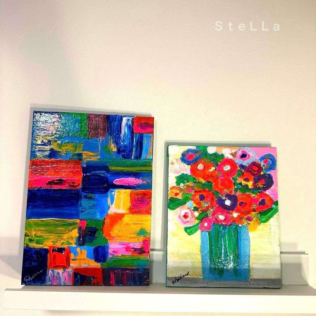 現代アート　北欧アート　カラフル　ビビッド　お祝い　玄関　リビング　絵画　店舗