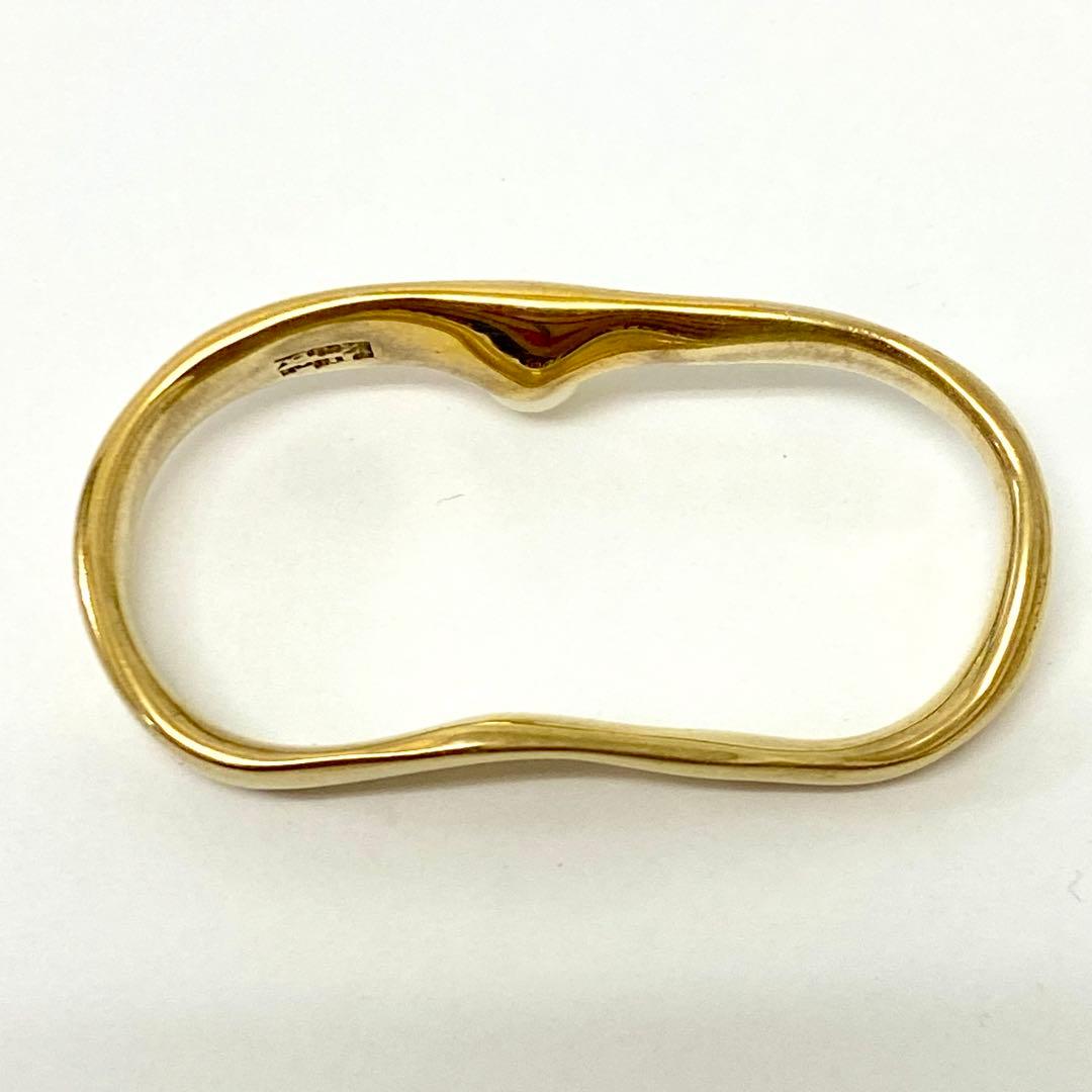 E186 HERNAN HERDEZ ダブルフィンガー リング ゴールド 真鍮