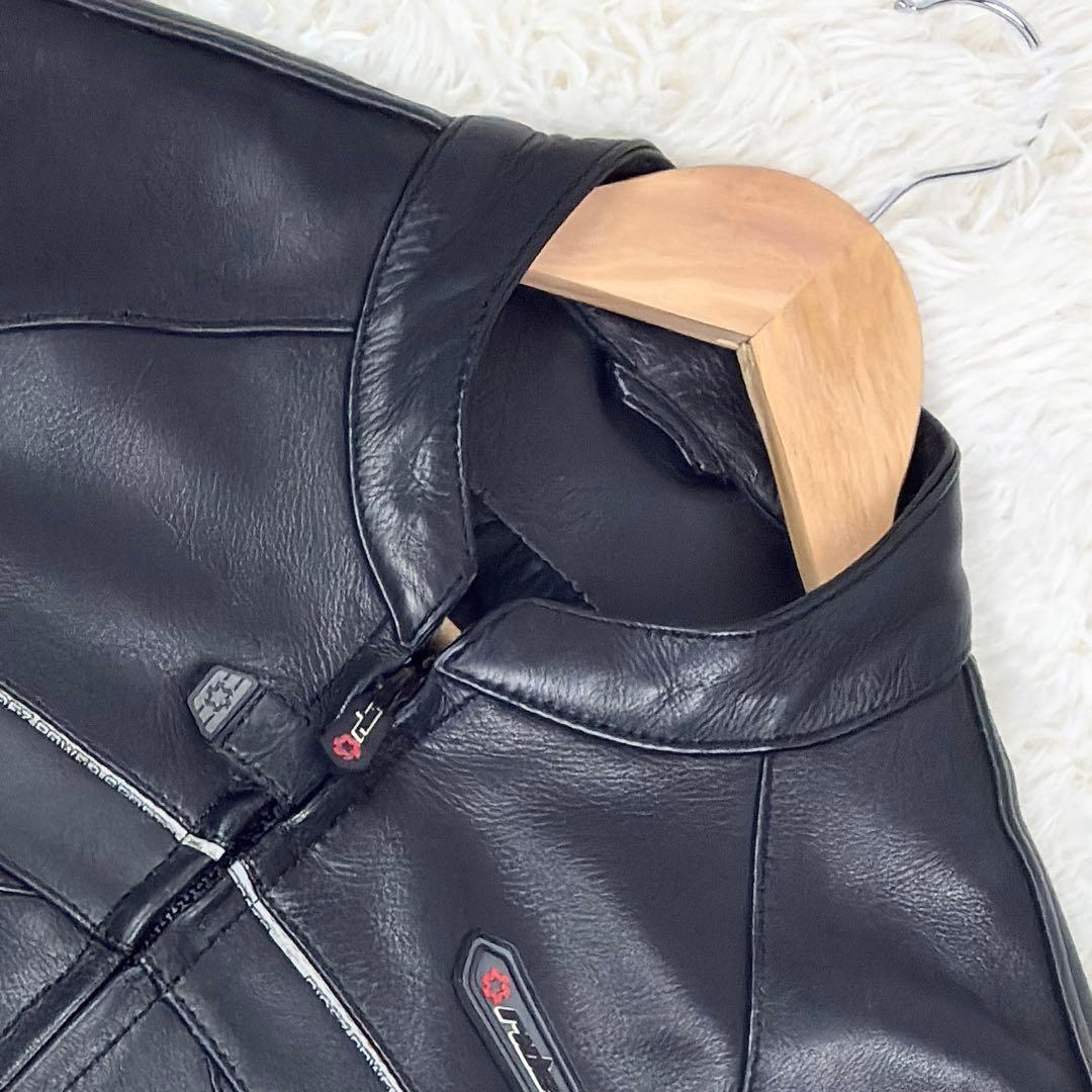 美品　RIDEZ　カウレザー　シングルライダース　レザージャケット　バイカー　L