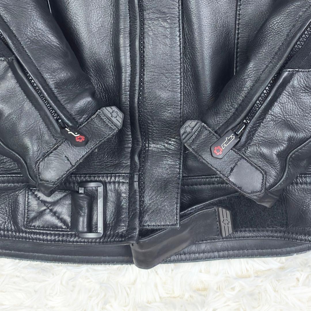 美品　RIDEZ　カウレザー　シングルライダース　レザージャケット　バイカー　L