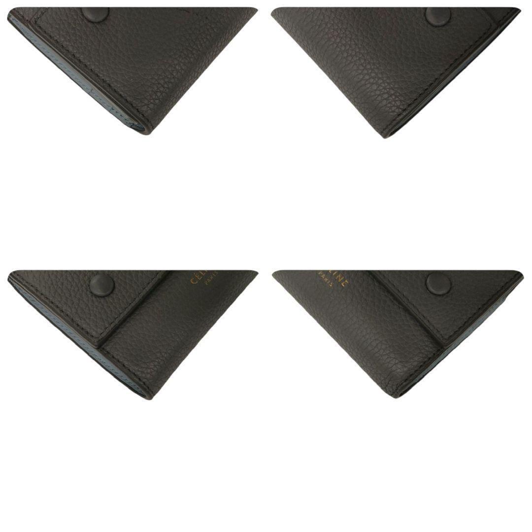 セリーヌ　スモールフォールデットマルチファンクション　グレー　ライトブルー