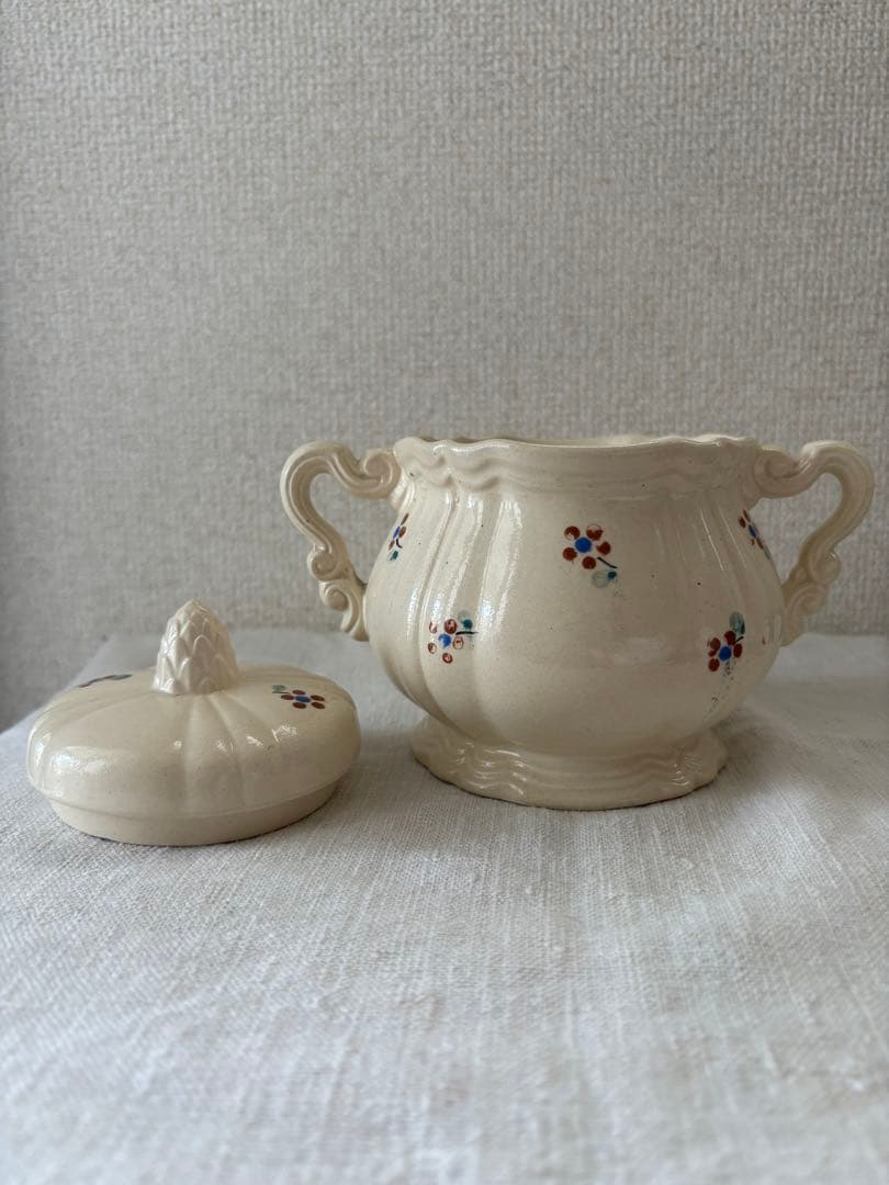 サルグミンヌ　小花柄　シュガーポット