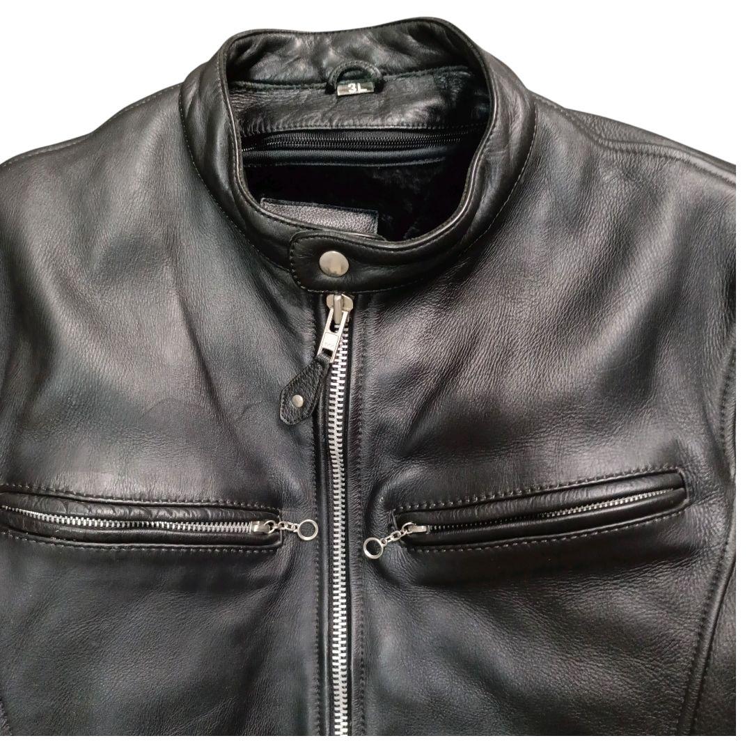 2XL✨Liugoo Leathers ボアライナー付 サイドジップ ライダース