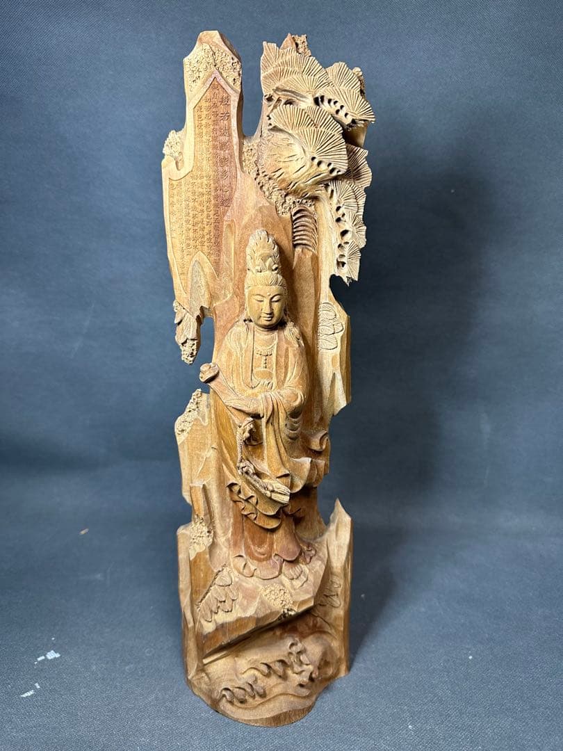 白檀　観音　木彫り　仏教美術　仏像 骨董 木像　木製　仏教　密教　置物　骨董