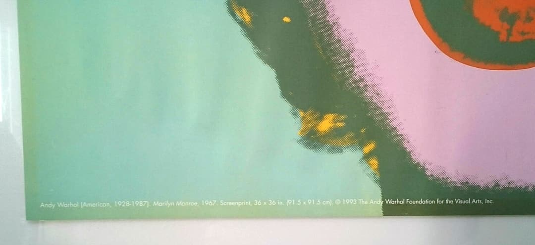 アンディ・ウォーホル マリリンモンロー ポスター 65×65㎝ 額付き