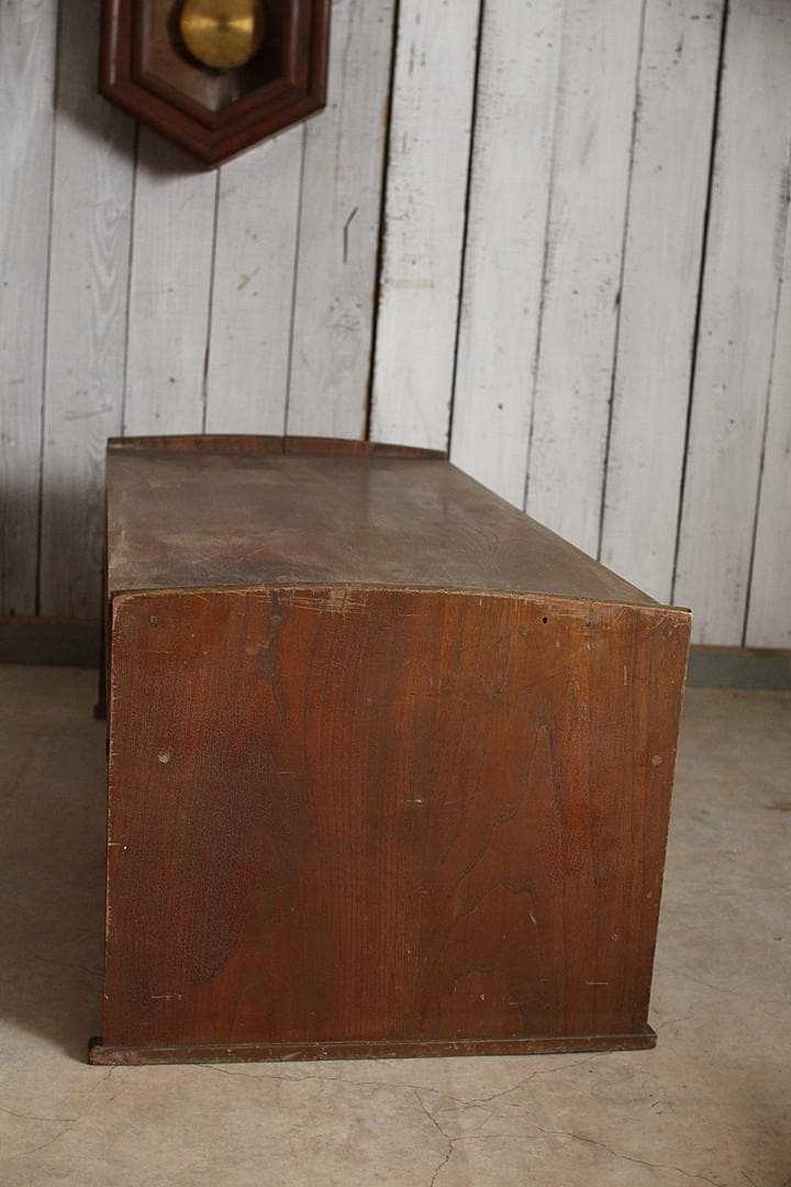 古い木製の机　引き出し2杯　ローテーブル　サイドテーブル　作業台　古家具　古民家