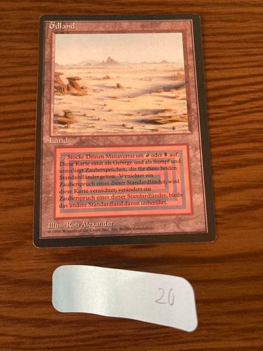 『MTG』デュアルランド ドイツ語　badlands  20