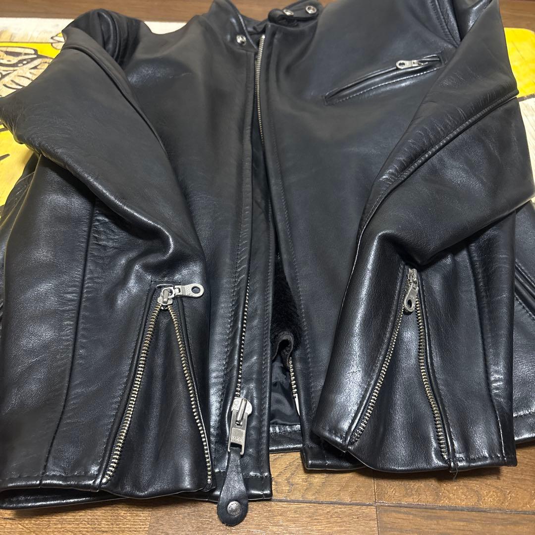 美品‼️新型schott141 42インチシングルライダース　インナーボア付