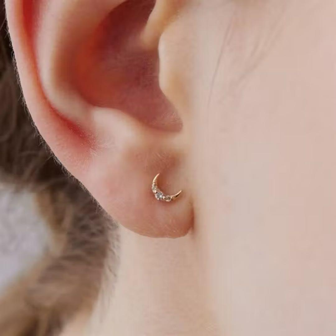 EAU DOUCE４℃ K18イエローゴールド ピアス