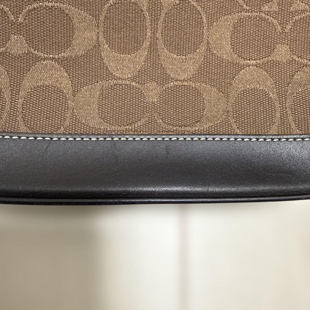 断*）様 コーチ アクセサリーポーチ ハンドバッグ シグネチャー キャンバス レ