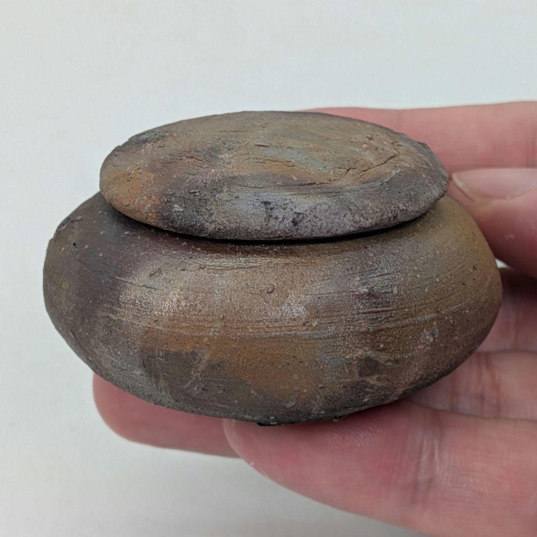 人間国宝 山本陶秀 備前焼 香合 共箱共布 抹茶道具 茶器 香道具 香盒 お香