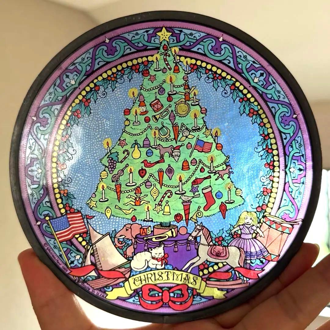 アメリカ ステンドグラスChristmas1989クリスマス グラスマスターズ社