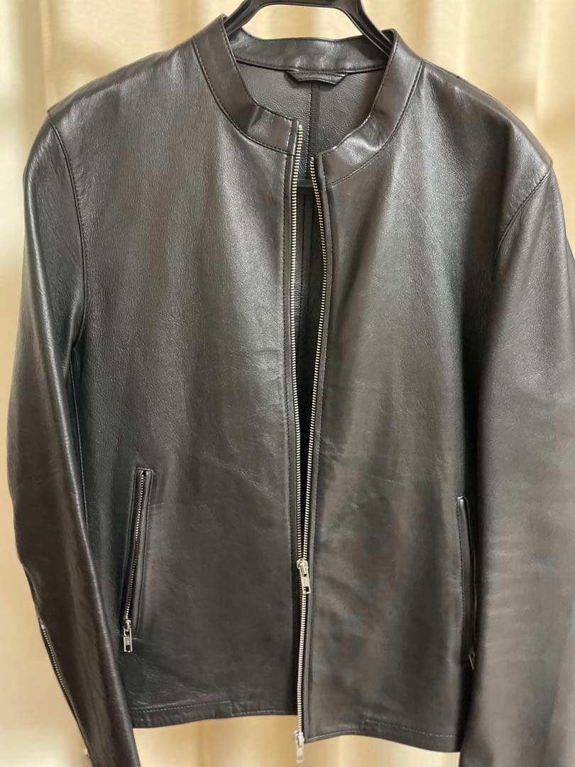 JOURNAL STANDARD ブラックレザーシングルライダースジャケット