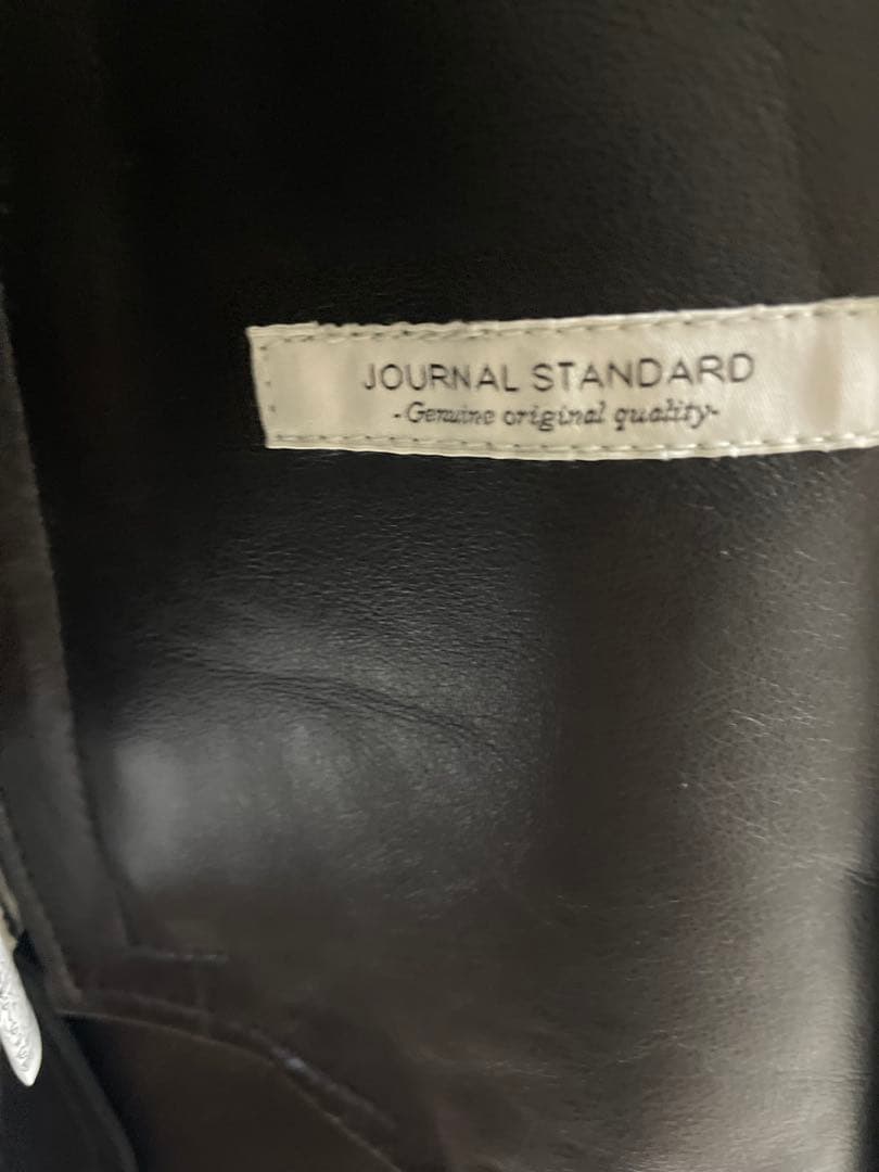 JOURNAL STANDARD ブラックレザーシングルライダースジャケット