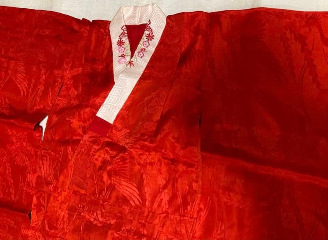 超豪華　七五三着物フルセット　着物被布長襦袢半襟付総絞り染め分け金糸3歳着物