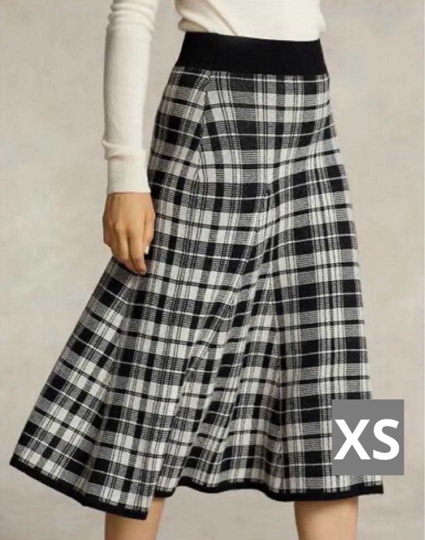 POLO RALPH LAUREN：ウールロングスカートチェック　高級