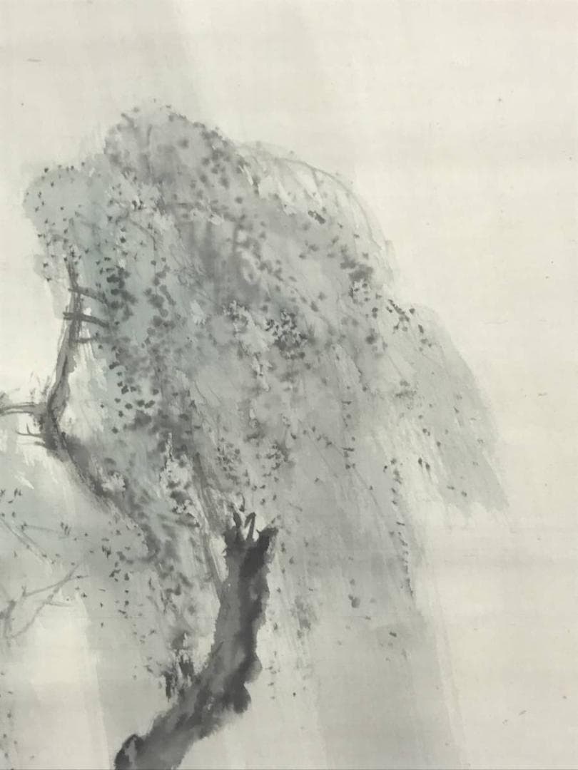 【真作】三宅呉暁/雨中釣人図/釣人図/人物図/掛軸/名家伝来/AC-478