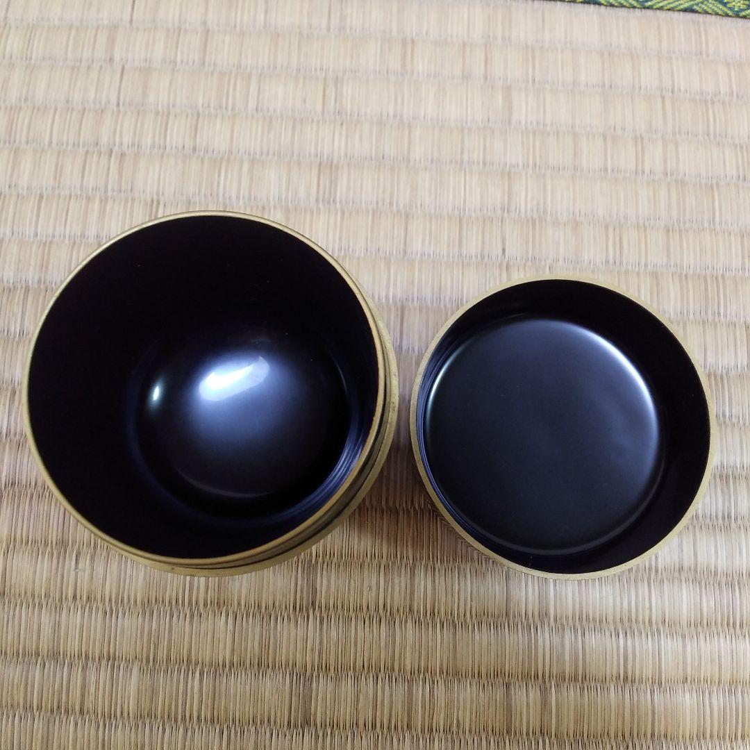 茶道具 草花蒔絵 中棗 山中塗 耕峰 作