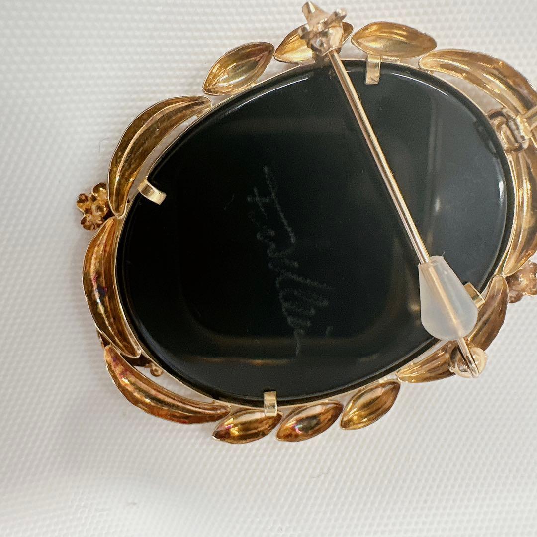 F.W. カメオ天然石 k18ペンダント&ブローチ　総重量8g