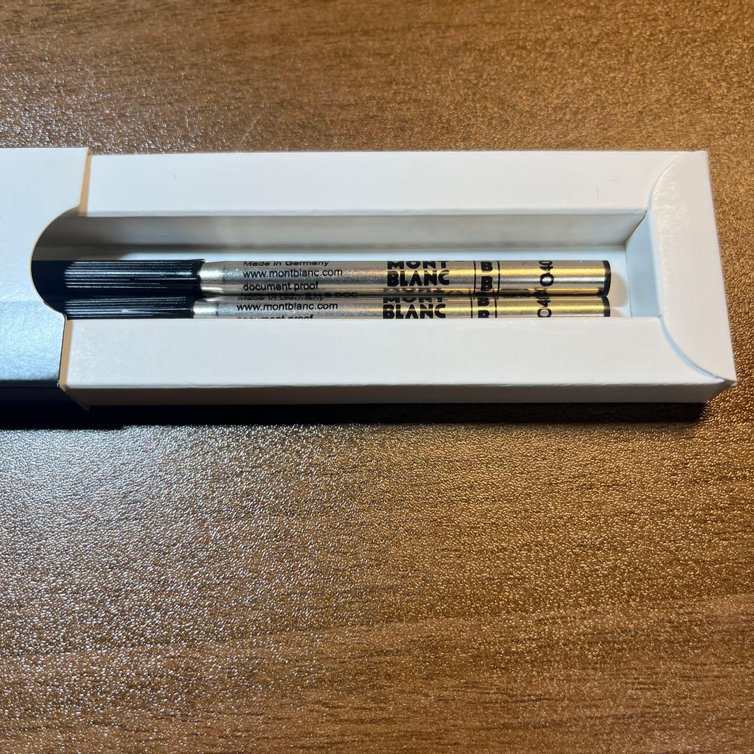 MONTBLANC 黒 ボールペン& Bのリフィル2本