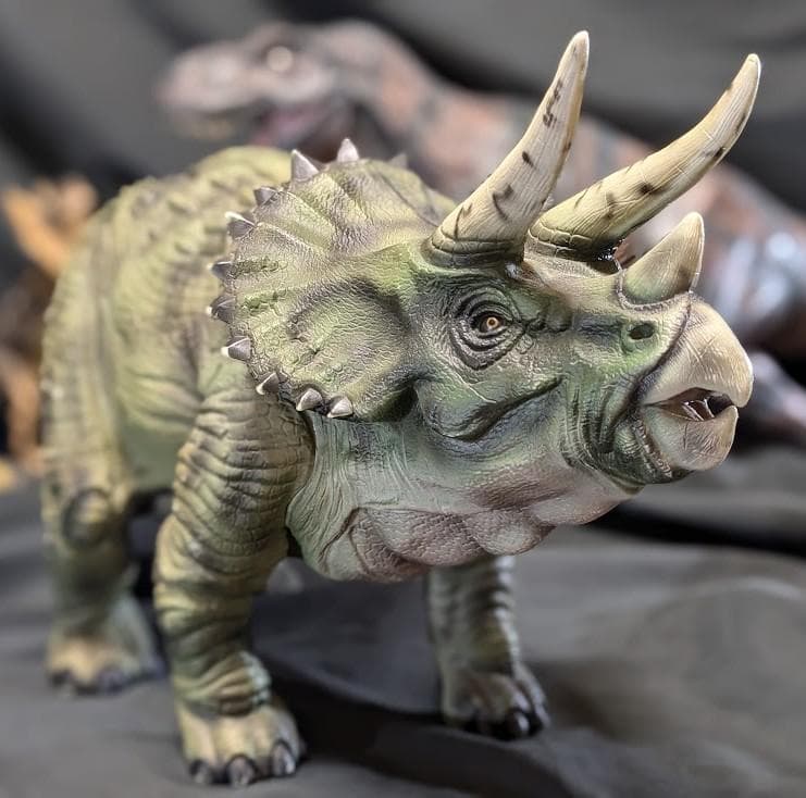 特大ティラノサウルスレックス他ジュラシックパーク（ツクダホビー）ソフビ４体セット