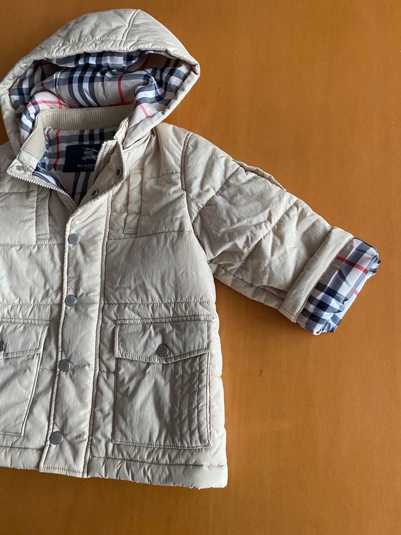 日本製BURBERRY フード付アウター 90cm バーバリージャケット