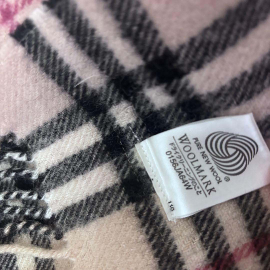 BURBERRY ロゴ刺繍 バーバリーチェック マフラー ショール